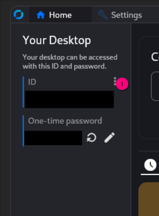 Rustdesk Settings Menu